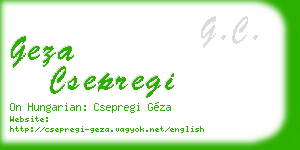 geza csepregi business card
